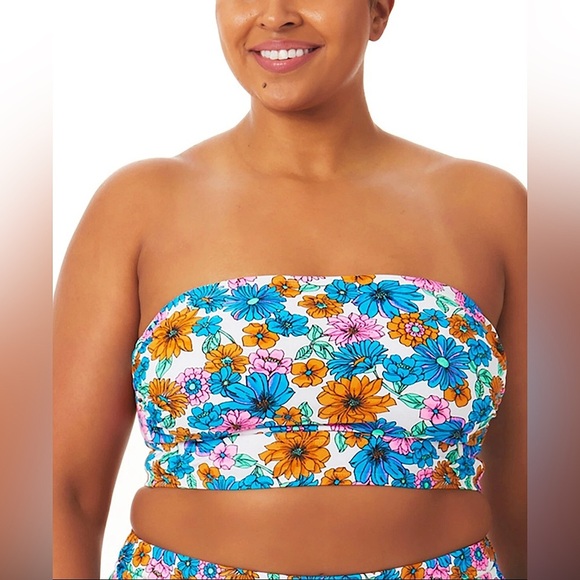 California Waves 2 Piece Padded Tankini Swimsuit Multi-way Straps High Rise NWT - Picture 9 of 15